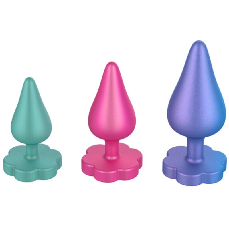 img_225047_a4841be5729ad4c0d9f900e3339723de_1.jpg ROMP - LUSTER ANAL TRAINING KIT S/M/L WITH FLOWER-SHAPED BASE