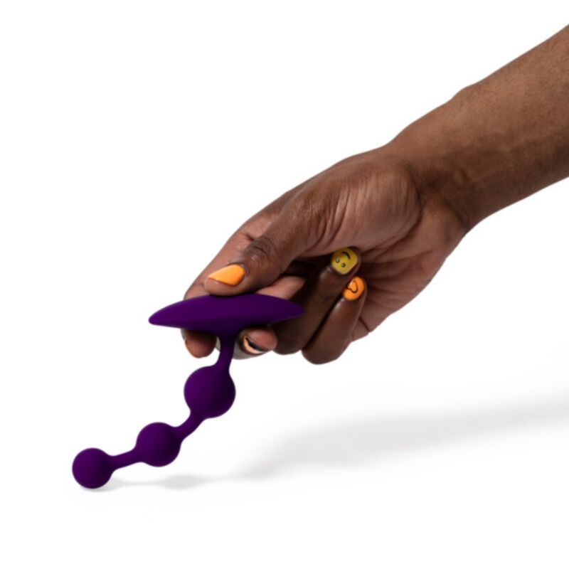 img_225368_8d8e56420695c1012bd58ba37fc0fe72_1.jpg ROMP - AMP PURPLE FLEXIBLE SILICONE ANAL BEADS 12.5 CM PURPLE