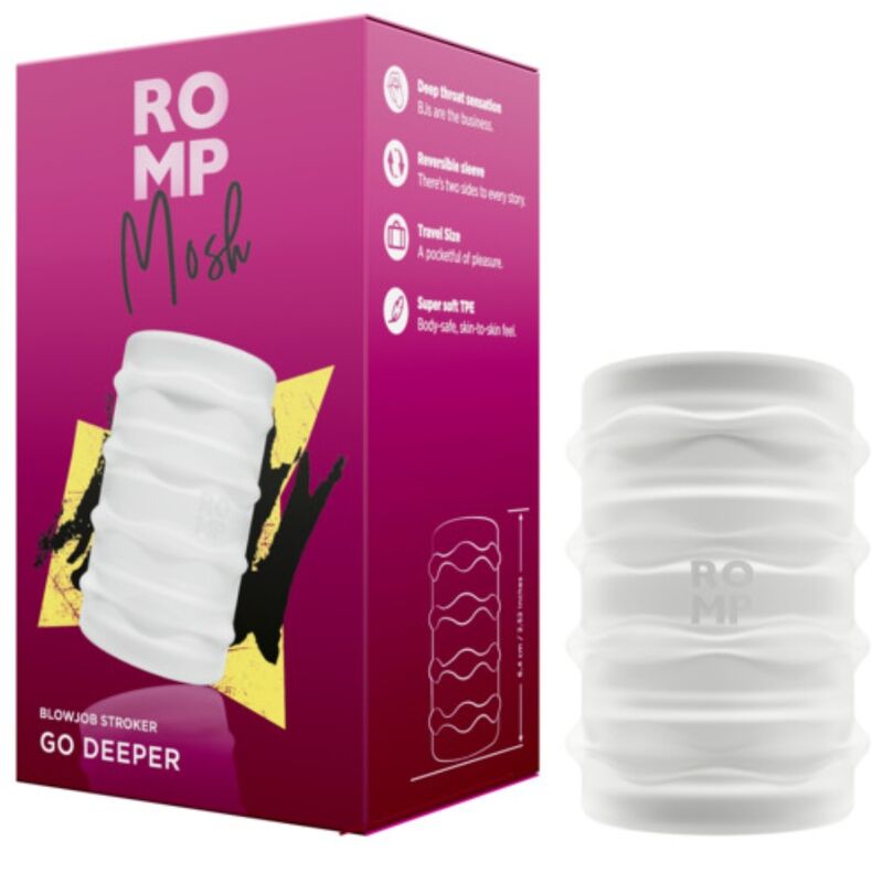 img_225404_6dabad475f415bf05bc0b78049b9057e_1.jpg ROMP - MOSH TRANSPARENT MALE MASTURBATOR WITH 6 CM REVERSBLE SHEATH