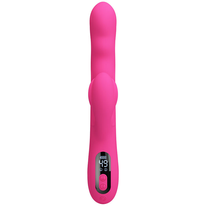 PRETTY LOVE - WINTERS MULTIFUNCTION RABBIT VIBRATOR WITH LED DISPLAY PINK
