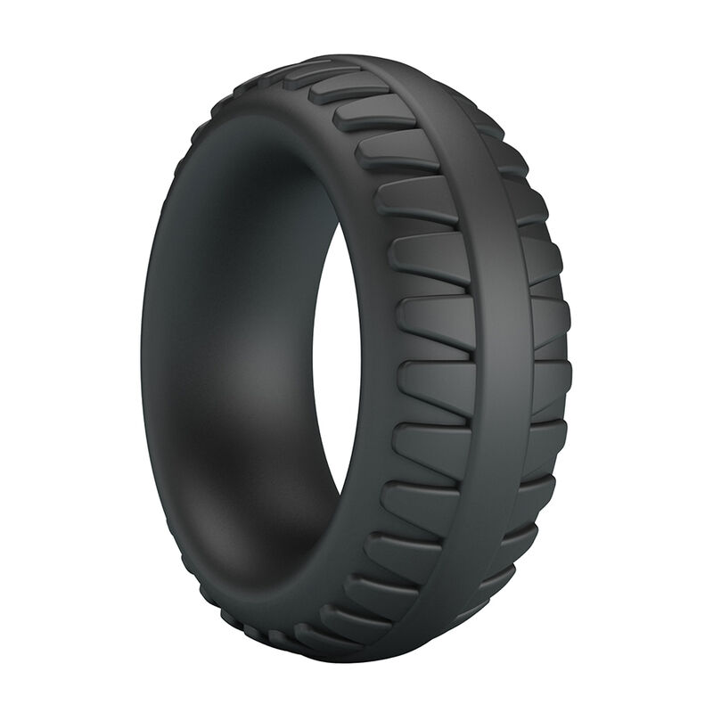 CRAZY BULL - MERRITT TEXTURED SILICONE COCK RING BLACK