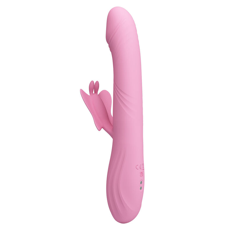 PRETTY LOVE - BELLA RABBIT VIBRATOR WITH BUTTERFLY STIMULATION AND LED PINK
