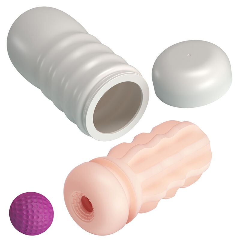 PRETTY LOVE - FLORA VAGINA MASTURBATOR WITH SUCTION CUP AND INTERNAL TEXTURES