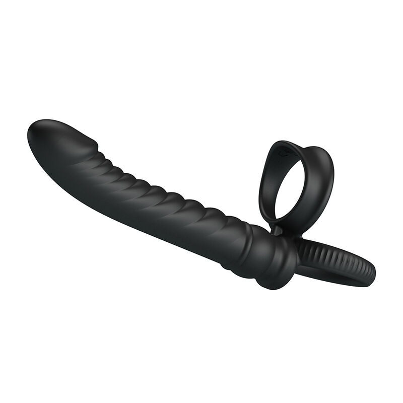 PRETTY LOVE - MERRITT ANAL VIBRATOR WITH RING AND VIBRATION BLACK