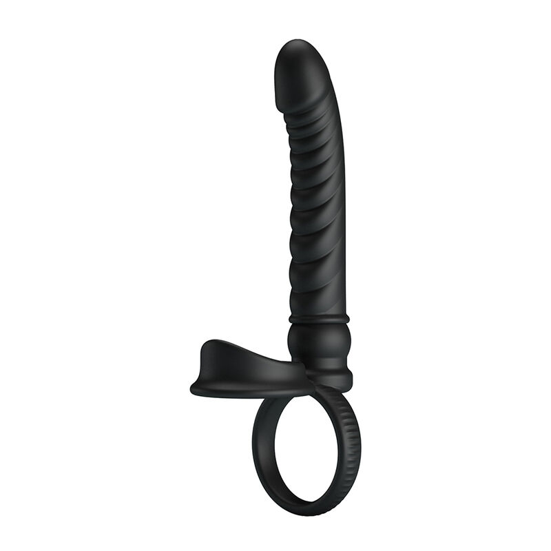 PRETTY LOVE - MERRITT ANAL VIBRATOR WITH RING AND VIBRATION BLACK
