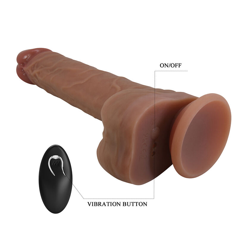 img_226287_3808aa91c5f83c8f35eac8f501f94962_1.jpg PRETTY LOVE - JONATHAN REALISTIC THRUSTING VIBRATOR WITH REMOTE CONTROL BROWN