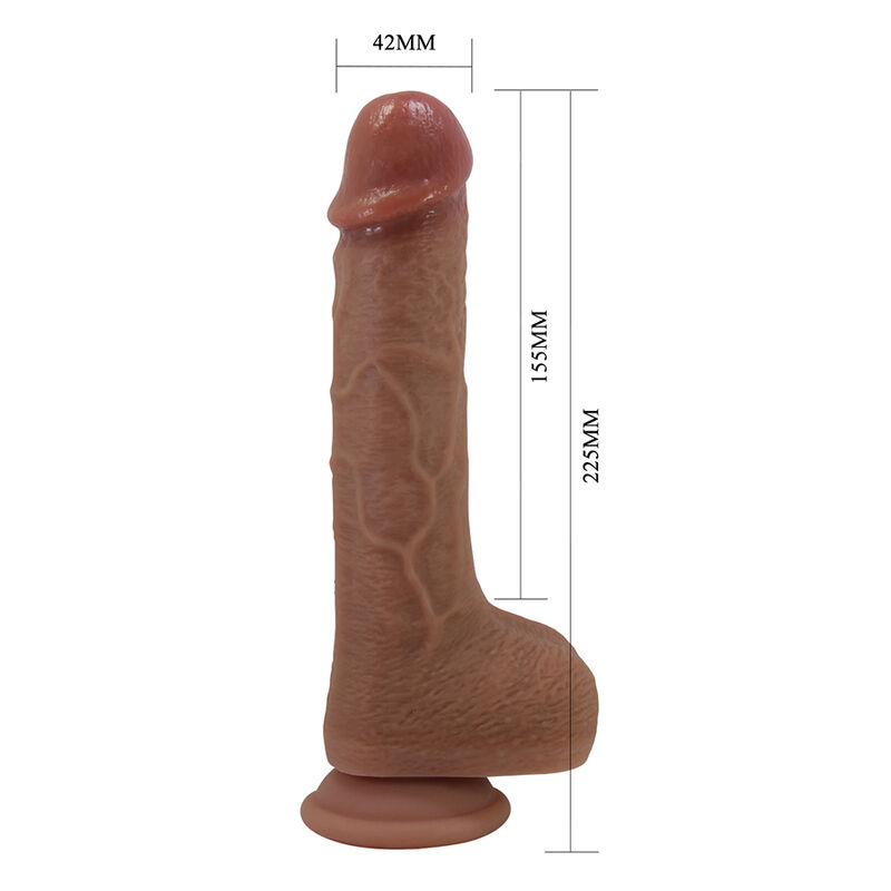 img_226295_ca93a6ffc40b883e1990dc52819c21f0_1.jpg PRETTY LOVE - TOMMY REALISTIC THRUSTING VIBRATOR WITH REMOTE CONTROL DARK BROWN