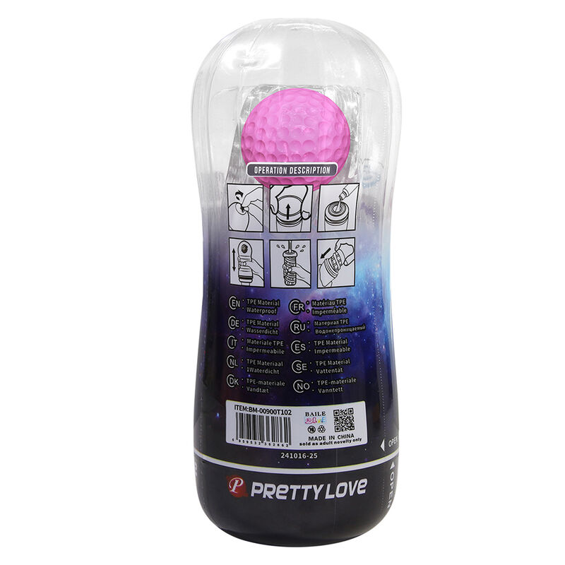 PRETTY LOVE - 360 TEXTURED MASTURBATION CUP CLEAR