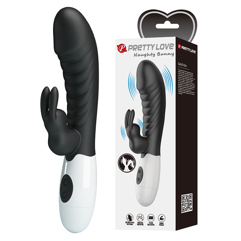 PRETTY LOVE - NAUGHTY BUNNY 30 FUNCTION RABBIT VIBRATOR BLACK