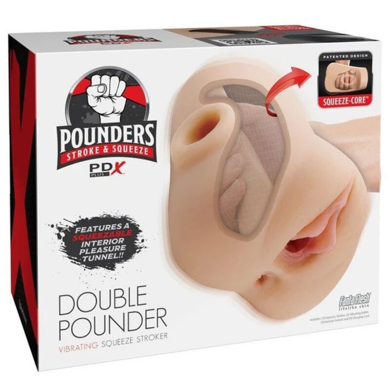 img_226658_624b60f4e6fb27684f2d6760372638b5_1.jpg PDX PLUS - DOUBLE POUNDER VIBRATING SQUEEZE STROKER LIGHT 20.5 CM
