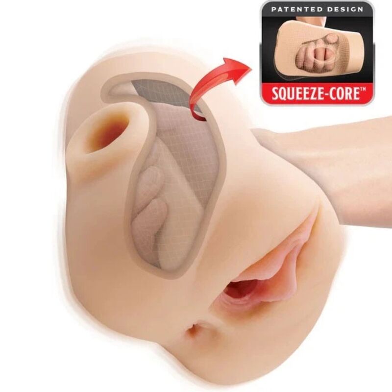 img_226661_16473b1a41e61aa3097c3ca016671520_1.jpg PDX PLUS - DOUBLE POUNDER VIBRATING SQUEEZE STROKER LIGHT 20.5 CM