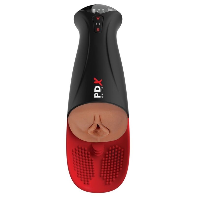 img_226697_2f6c87ca23b234e92742a55cb98bc46f_1.jpg PDX ELITE - FAP-O-MATIC PRO XL AUTOMATIC VIBRATING STROKER BROWN 34.9 CM