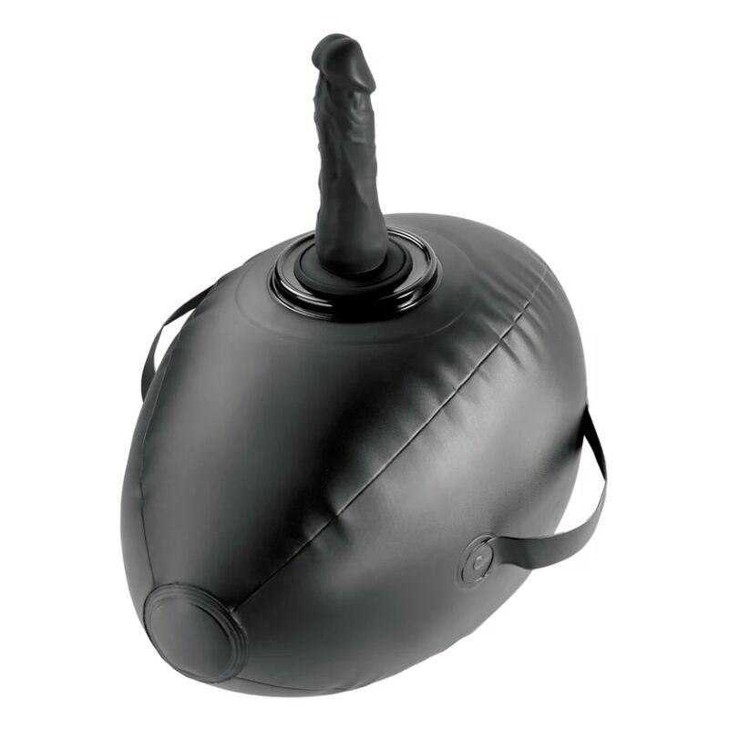 img_226718_c1e9f38c940c53eb6e7c0c30f4983719_1.jpg FETISH FANTASY SERIES - BODY DOCK INFLATABLE LOVE BALL WITH DILDO BLACK 41.9 CM