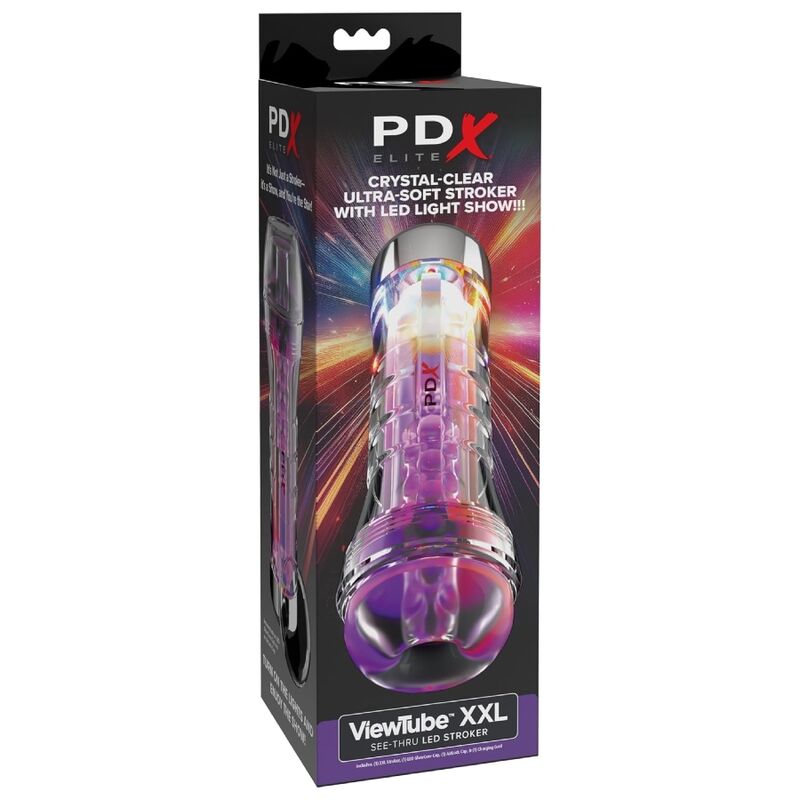 img_226765_5dd6254c13813b7faf77056dda43db13_1.jpg PDX ELITE - VIEWTUBE XXL LED TRANSPARENT STROKER 27.3 CM