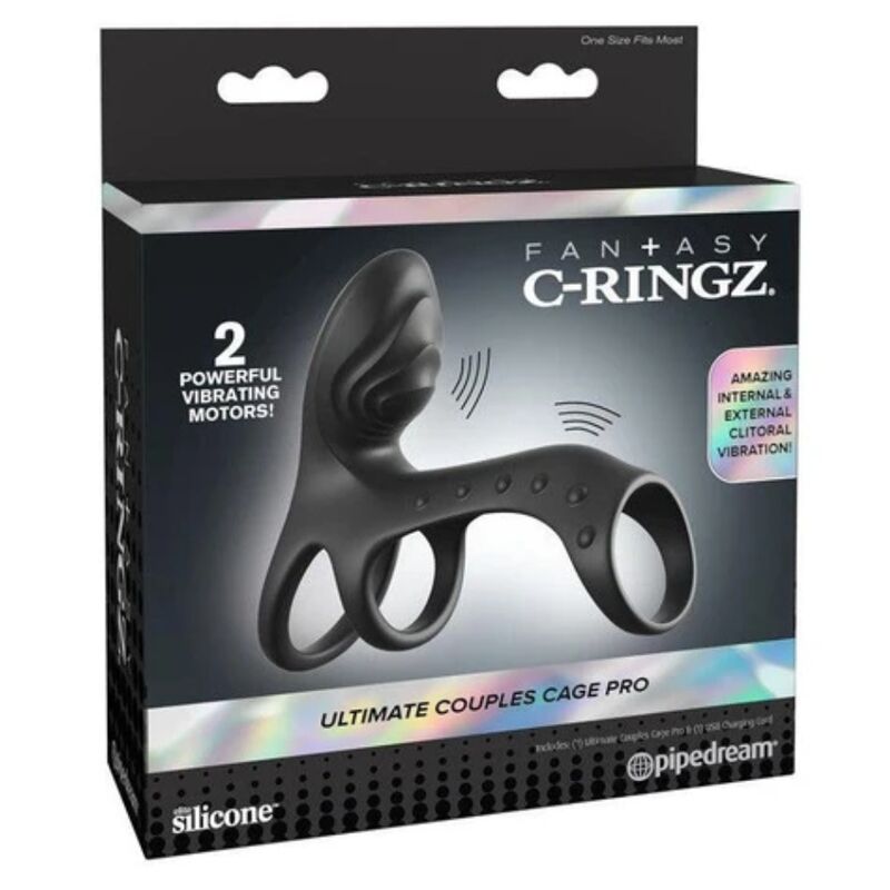 img_226785_31b8905bc20f7d177a7fdadc0c420391_1.jpg FANTASY C-RINGZ - ULTIMATE COUPLES CAGE PRO VIBRATING COCK RING 19.5 CM