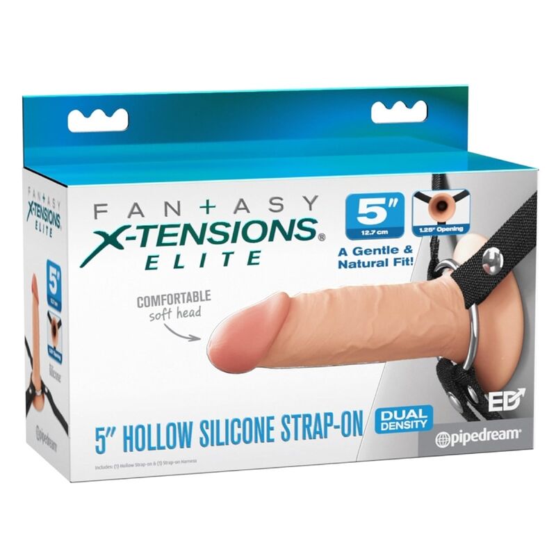 img_226800_34699d4e1441a10f399d79550e27df63_1.jpg FANTASY X-TENSIONS - ELITE REALISTIC HOLLOW STRAP-ON 12.7 CM