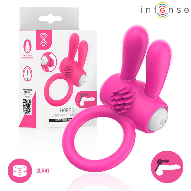 img_228067_0c1cbba978bc198c76fcd1a309172b32_1.png INTENSE - HOPPS VIBRATING PENIS RING WITH CLITORAL STIMULATION PINK