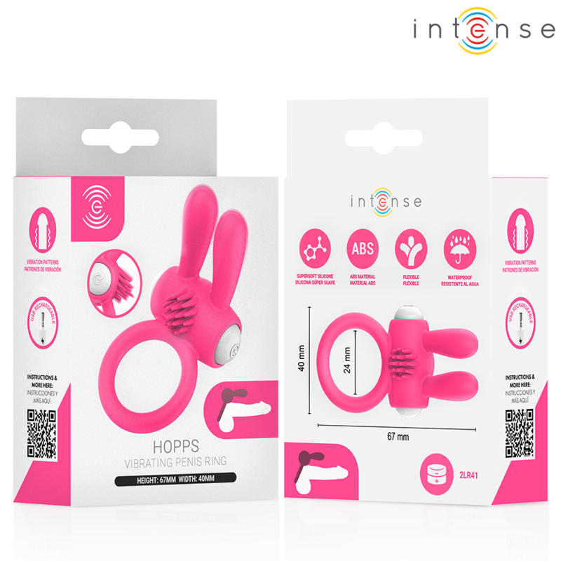 img_228069_b640f029d0707b9e85dd616474eeb980_1.png INTENSE - HOPPS VIBRATING PENIS RING WITH CLITORAL STIMULATION PINK
