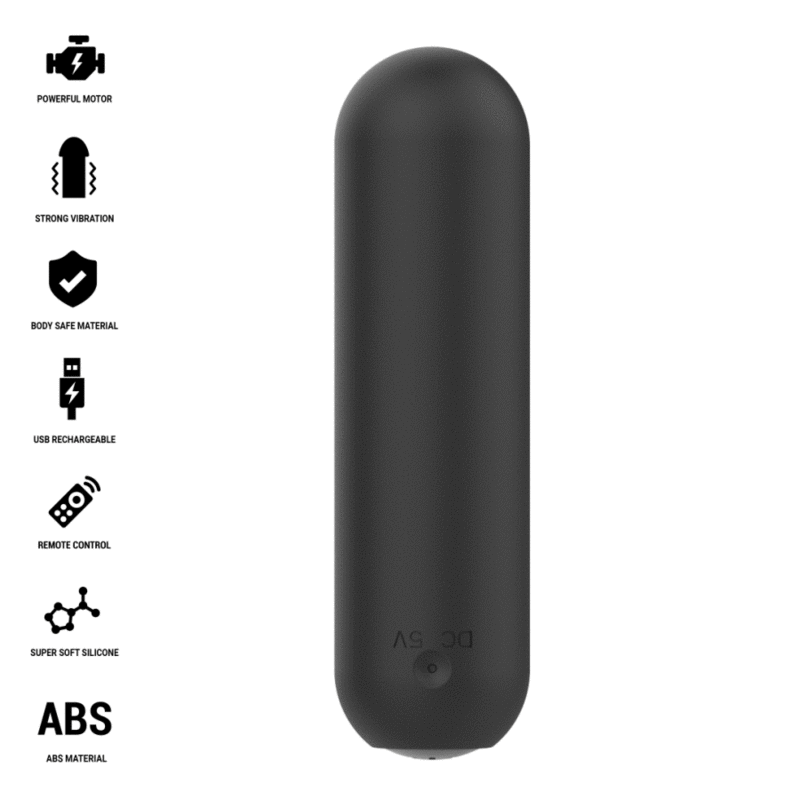img_228088_02ce78148a6e10560453fed9ef5cb944_1.gif INTENSE - JUDY RECHARGEABLE VIBRATING BULLET WITH REMOTE CONTROL BLACK