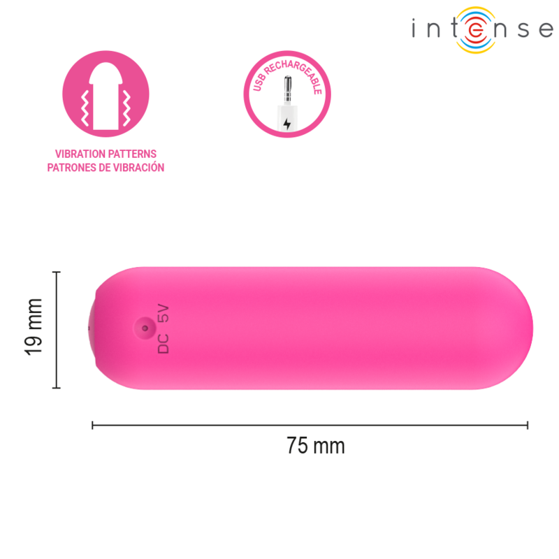 img_228098_512f83ab60bb7d7a5d5d580293a3a5c5_1.png INTENSE - JUDY RECHARGEABLE VIBRATING BULLET WITH REMOTE CONTROL PINK