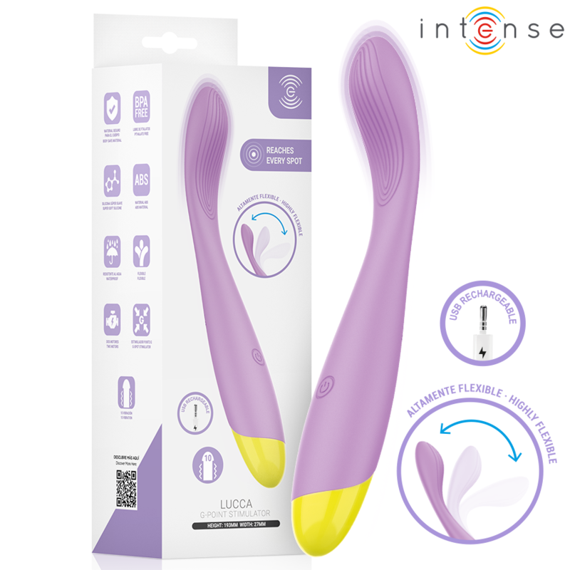 img_228115_de4bb8773f3ce6d28bc38e47dce1ff57_1.png INTENSE - LUCCA FLEXIBLE USB RECHARGEABLE G-POINT STIMULATOR