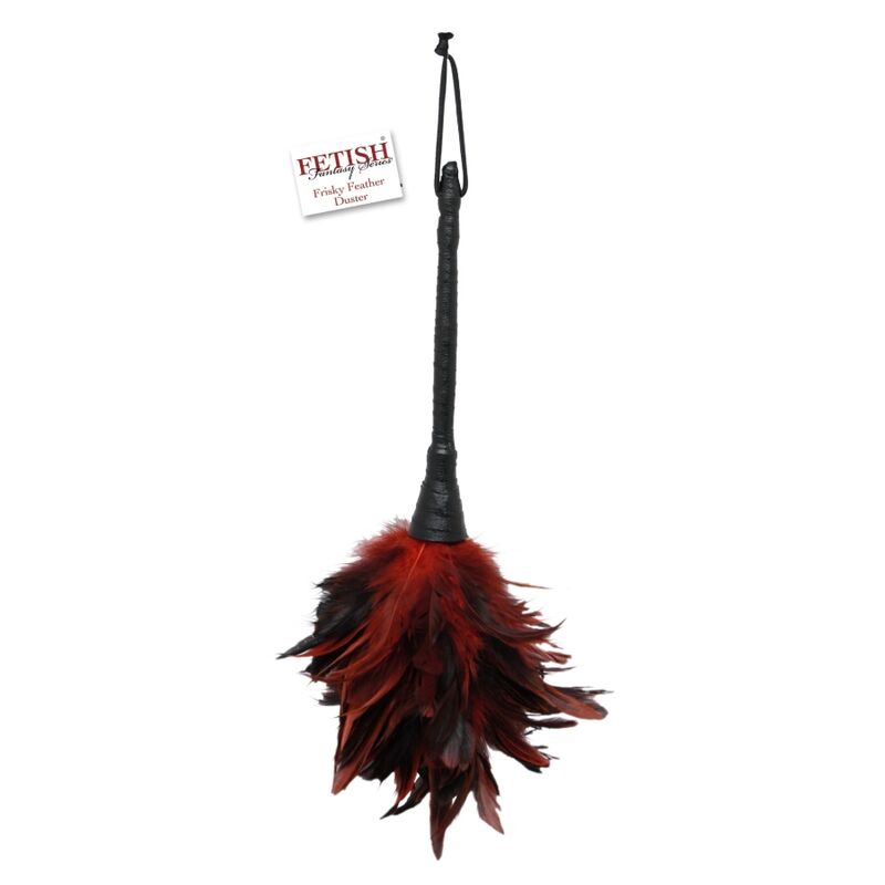 FETISH FANTASY SERIES - BLACK  RED FRISKY FEATHER TICKLER