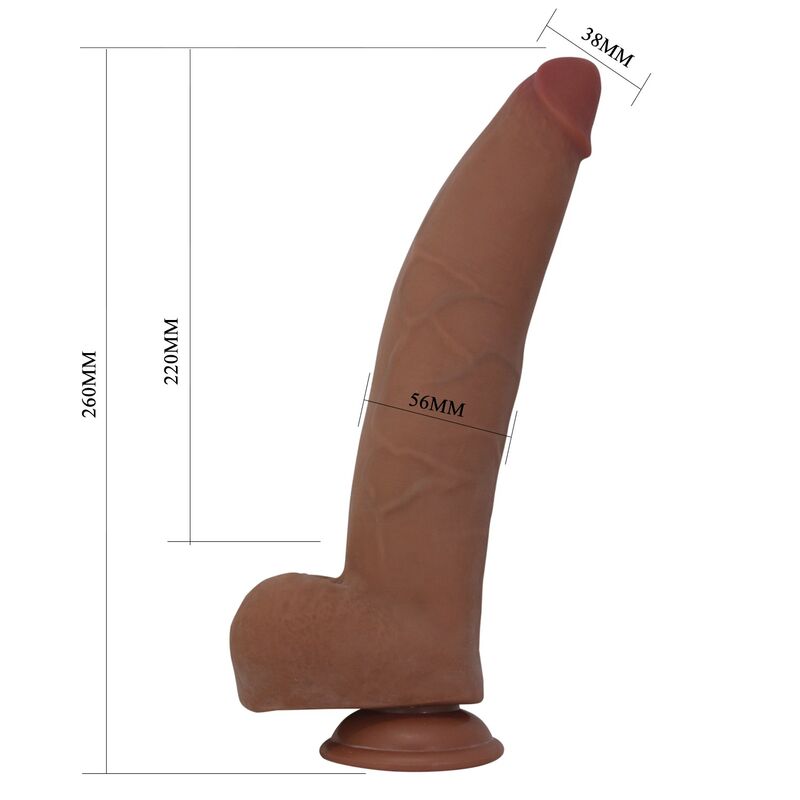 img_228635_79e88a787ece3ee7bbb1d56ebb9c7012_1.jpg PRETTY LOVE - ULRIC REALISTIC FLEXIBLE DILDO 26 CM Ø 5.5 CM TPE BROWN