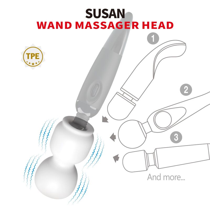 PRETTY LOVE - SUSAN POWER HEAD WAND MASSAGER ATTACHMENT Ø 6.5 CM