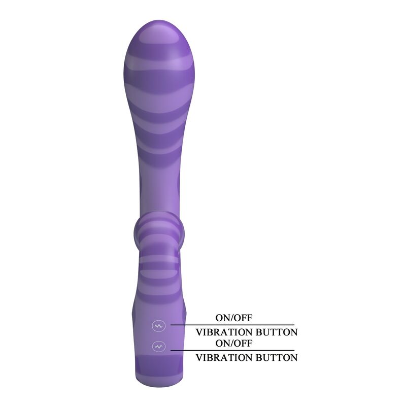 img_228654_e0de7cf13ee96cbc1a25e285712c7bfe_1.jpg PRETTY LOVE - SUMMER DOUBLE-ENDED VIBRATOR WITH HANDLE 19 CM Ø 3.5 CM PURPLE