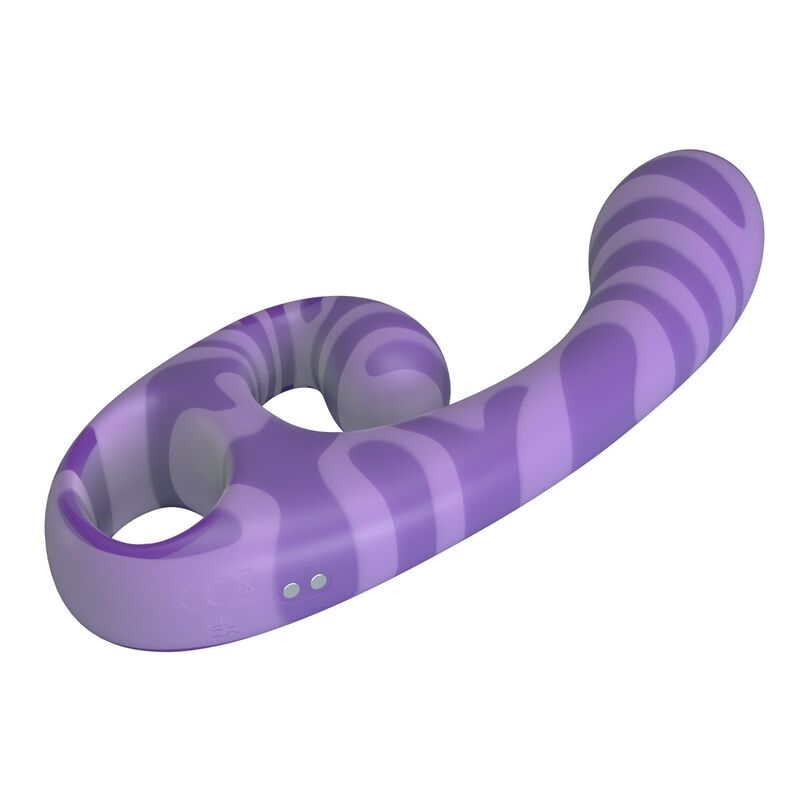 img_228657_649a6028141e9091e13252610c67db70_1.jpg PRETTY LOVE - SUMMER DOUBLE-ENDED VIBRATOR WITH HANDLE 19 CM Ø 3.5 CM PURPLE