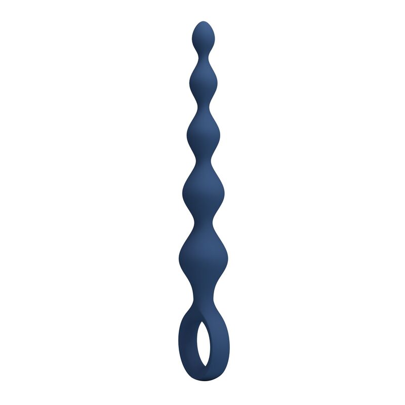 MR PLAY - BLUE SILICONE ANAL BEADS  ANAL PLUG 20.4 CM