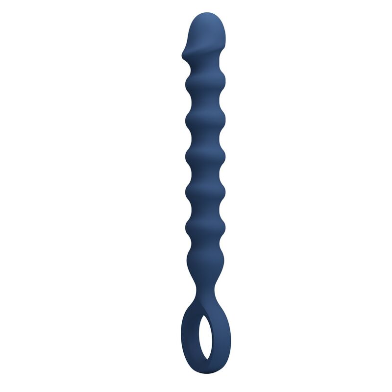 MR PLAY - BLUE SILICONE ANAL BEADS  ANAL PLUG -Ø- 3,4 CM - 28.5 CM
