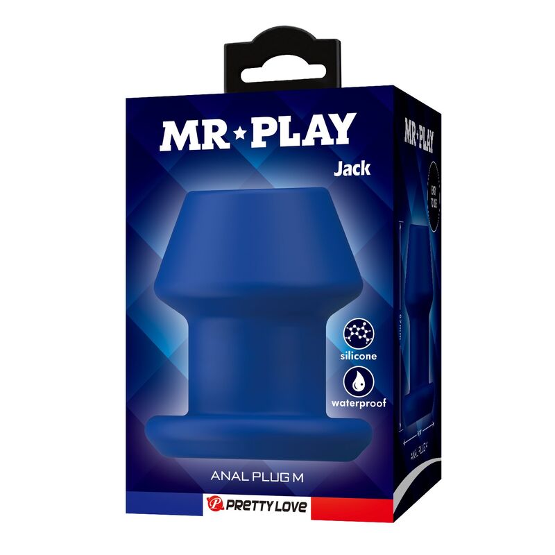 img_228813_61b67901d4eb92f8fec58691f7934e15_1.jpg MR PLAY - JACK BLUE SILICONE HOLLOW ANAL PLUG SIZE M