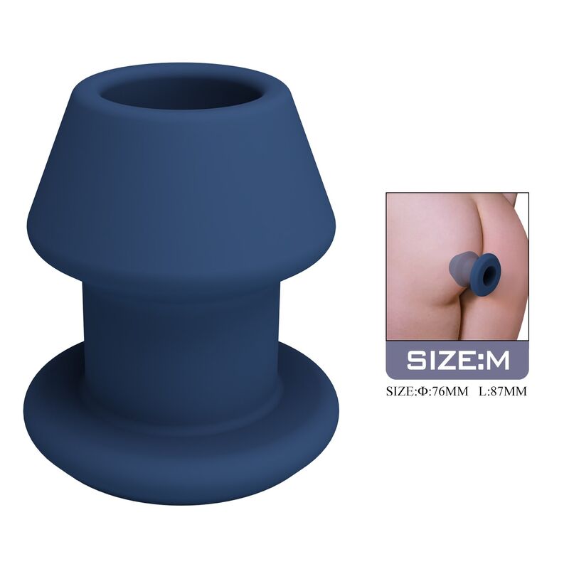 img_228817_48ffb20197449dbd7dbdc8c57584e459_1.jpg MR PLAY - JACK BLUE SILICONE HOLLOW ANAL PLUG SIZE M