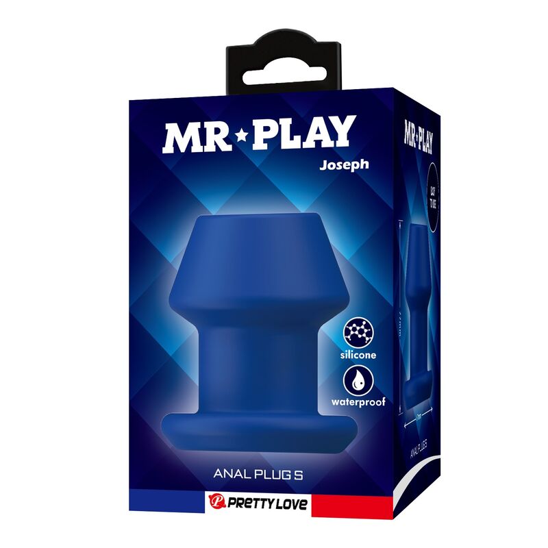 img_228820_e23122576fbc6d7b6dbfa4c283d27145_1.jpg MR PLAY - JACK BLUE SILICONE HOLLOW ANAL PLUG SIZE S