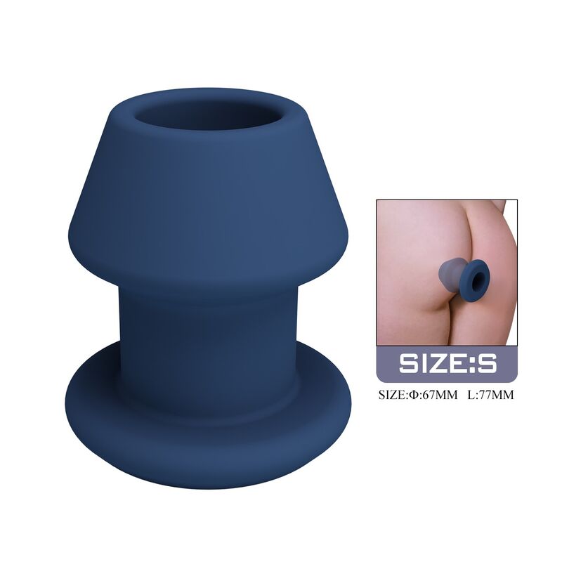 img_228822_50284968fc73446ff438a884d404877f_1.jpg MR PLAY - JACK BLUE SILICONE HOLLOW ANAL PLUG SIZE S