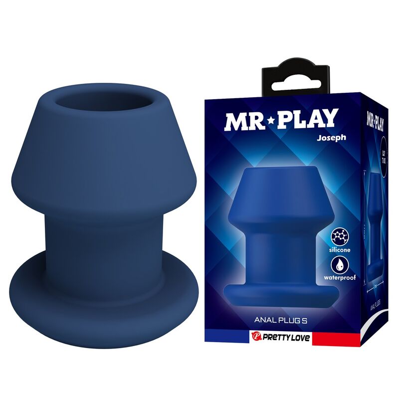 img_228824_c7cc9753ac8bf8626300f07cefb7aa56_1.jpg MR PLAY - JACK BLUE SILICONE HOLLOW ANAL PLUG SIZE S