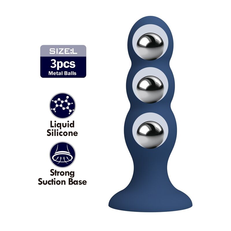 img_228852_8ac77c0ccf93493cf56d22b4676581be_1.jpg MR PLAY - ANAL PLUG WITH METAL BALLS AND SUCTION CUP BLUE