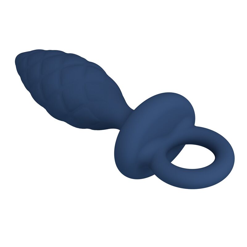 img_228878_2f9632632c5c67659a4928749f2757a1_1.jpg MR PLAY - TEXTURED ANAL PLUG WITH RING BLUE M