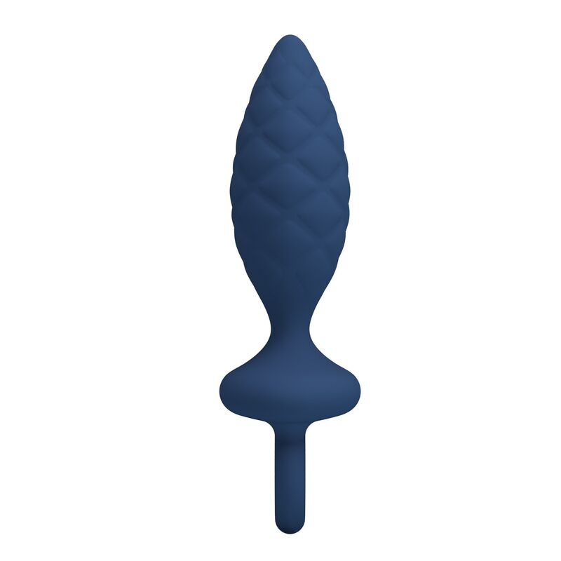 img_228882_866f422155c33687a5d63fbfb2e05bcb_1.jpg MR PLAY - TEXTURED ANAL PLUG WITH RING BLUE M