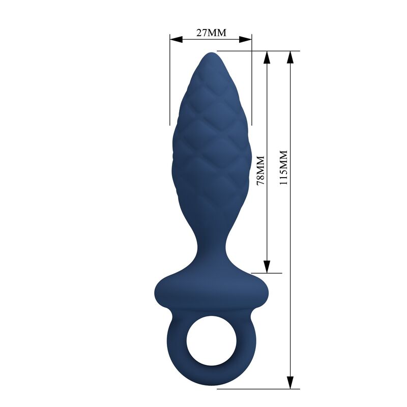 img_228884_32c9f8748e85dcd24d04db1b0ea8cf76_1.jpg MR PLAY - TEXTURED ANAL PLUG WITH RING BLUE S