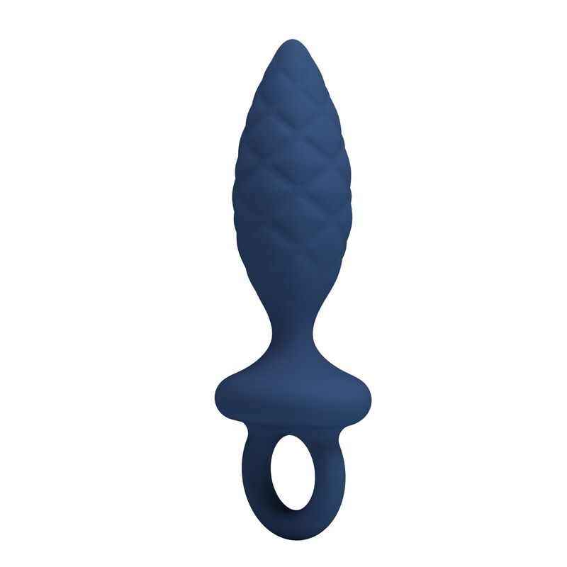 img_228886_9ff89738572ce0e63af5902ee007f2de_1.jpg MR PLAY - TEXTURED ANAL PLUG WITH RING BLUE S