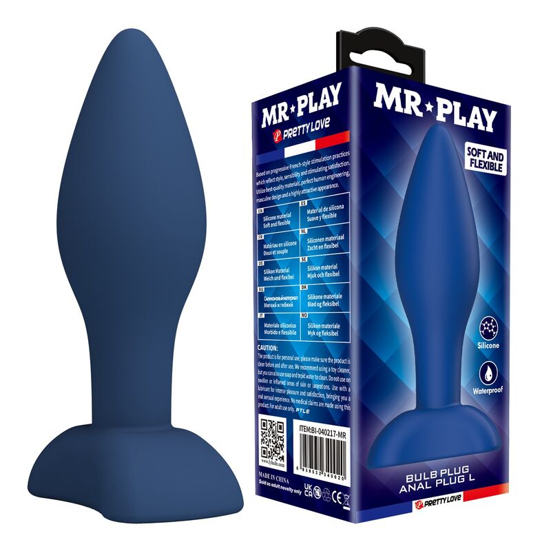 img_228898_be88e0cc23ceb900cc728e3c81d6a1f0_1.jpg MR PLAY - TAPERED SILICONE ANAL PLUG BLUE L