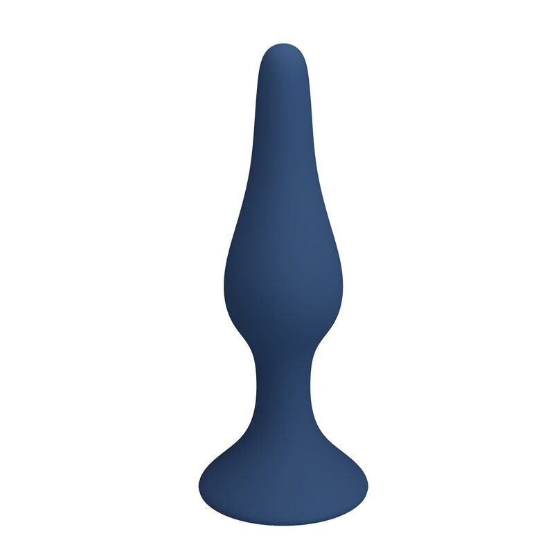 MR PLAY - BLUE SILICONE SLIM ANAL PLUG SIZE S