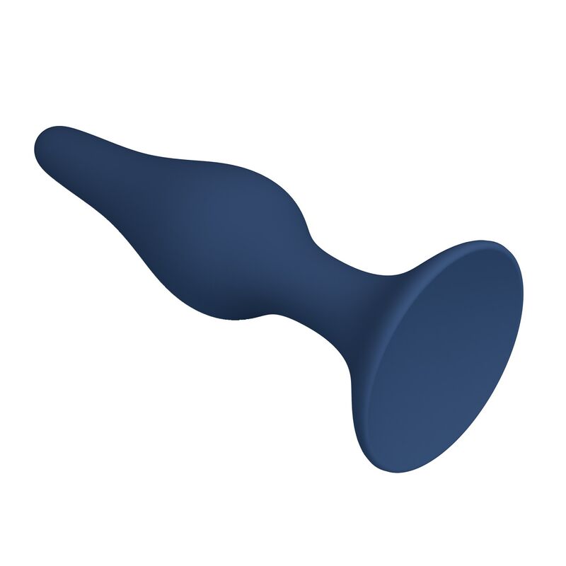 MR PLAY - BLUE SILICONE SLIM ANAL PLUG SIZE S
