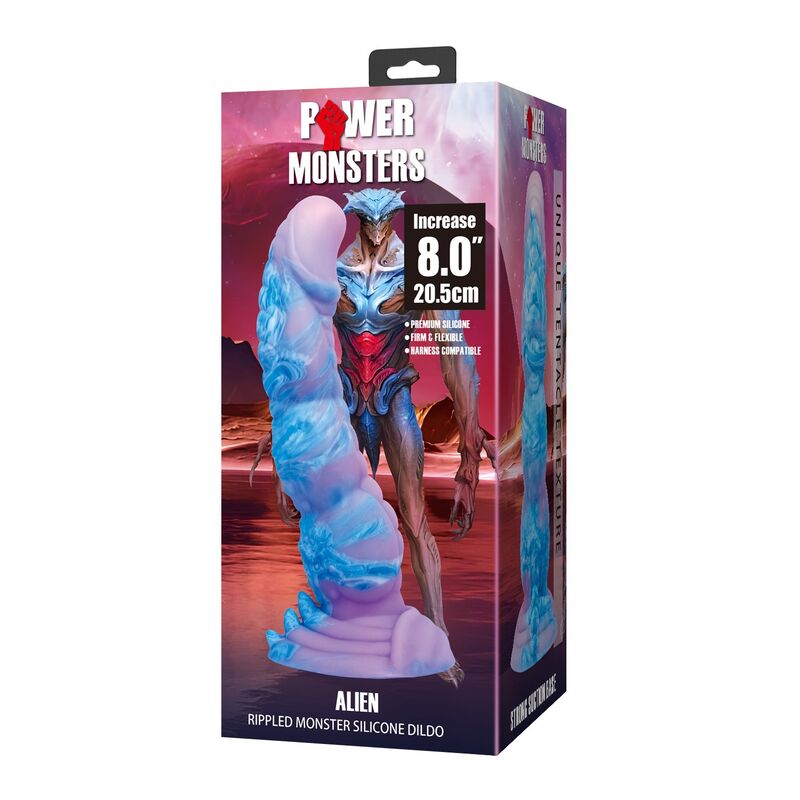 img_228955_f7c21afc5a8c65479e3e31c487835d12_1.jpg POWER MONSTERS - ALIEN FANTASY SILICONE DILDO 20.5 CM Ø 4.8 CM