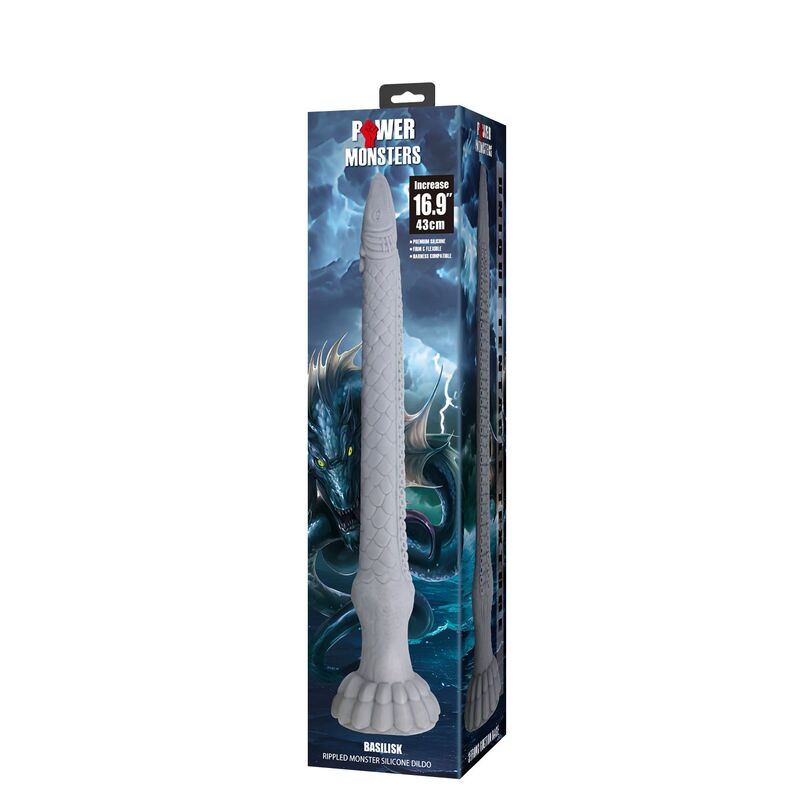 POWER MONSTERS - BASILISK FANTASY SILICONE DILDO 43 CM Ø 5 CM