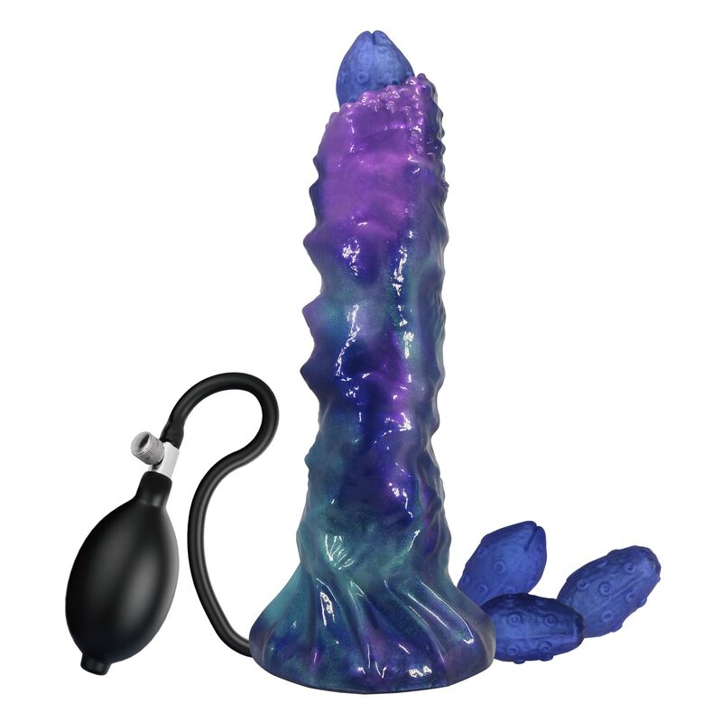 img_229035_80ed88ab374332234c02e85364a4af5c_1.jpg POWER MONSTERS - DUSKWALKER SENTINEL TRICOLOR INFLATABLE FANTASY SILICONE DILDO 23 CM Ø 5 CM