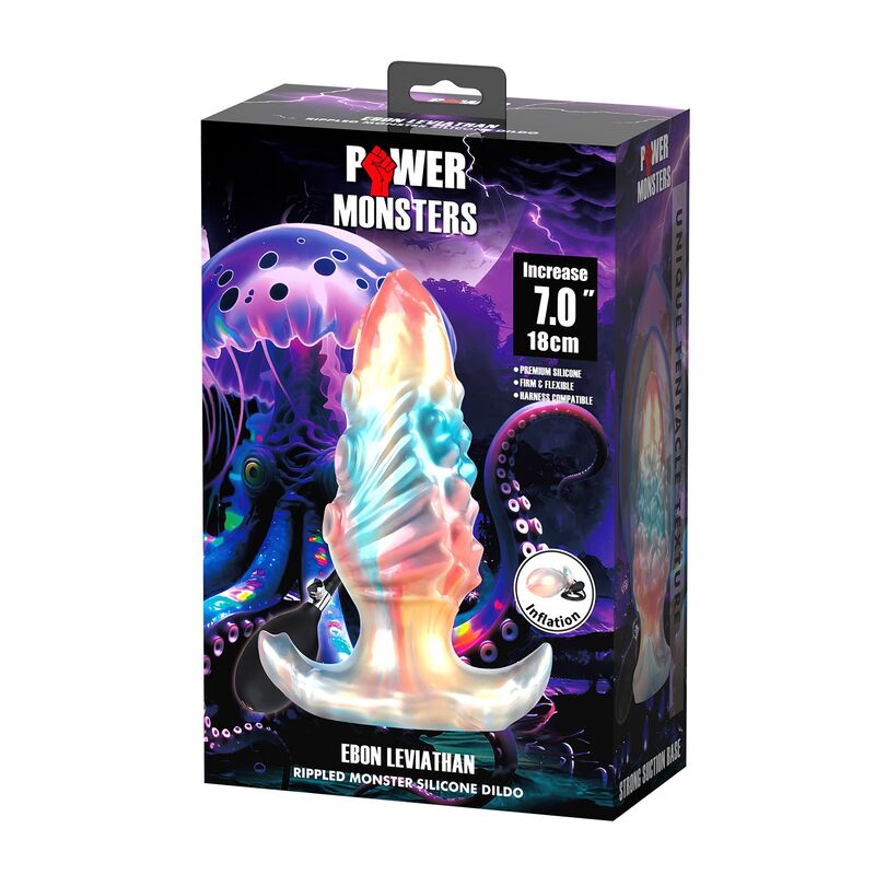 img_229050_11e0466865d6e3c2112f4e52169c5b90_1.jpg POWER MONSTERS - EBON LEVIATHAN TRICOLOR INFLATABLE FANTASY ANAL PLUG 18 CM