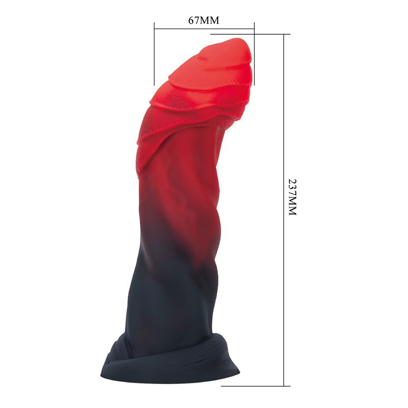 img_229087_e34b67e03aff2cf79c69bf1db26c7f5c_1.jpg POWER MONSTERS - INFERNAL GOLIATH BICOLOR FANTASY SILICONE DILDO 25 CM Ø 6 CM